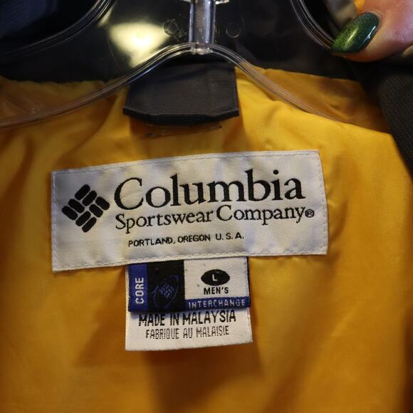 Columbia Sportswear Core Interchange Jacket Men’s Large Yellow Gray - Picture 4 of 4